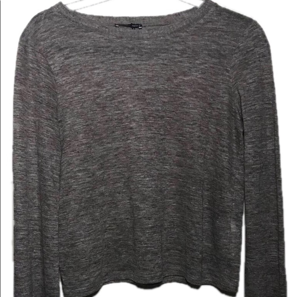 Zara Linen Sz Sm long sleeve bell cuff in brown